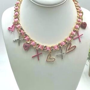 New Betsey Johnson XOXO Necklace with adjustable length